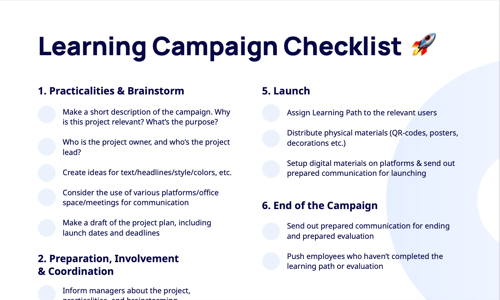 Learning campaign checklist image
