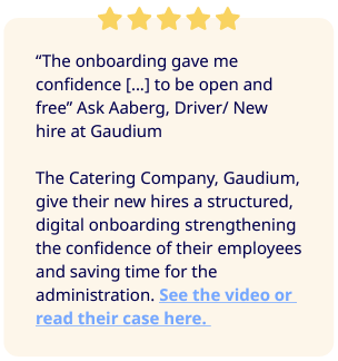 The onboarding gave me confidence - Gudium catering 