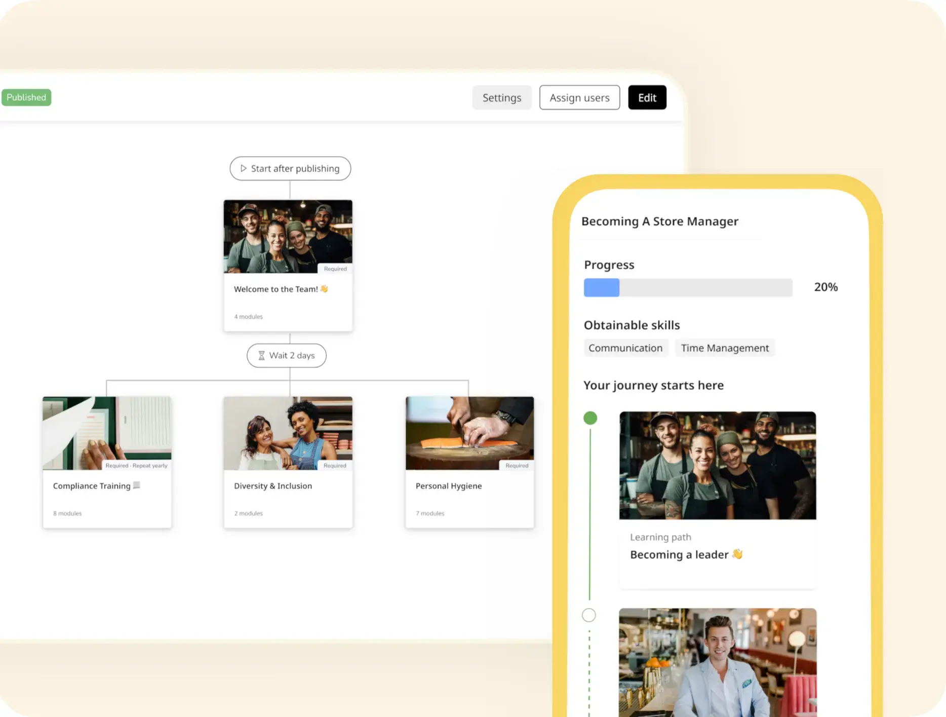 Platform on desktop and mobile