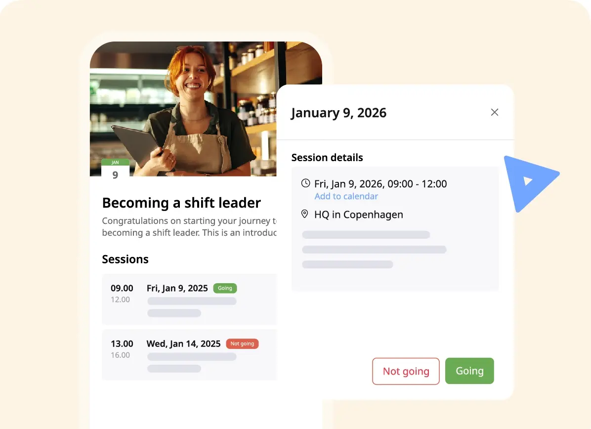 Events in the platform view